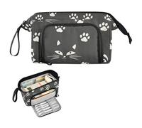 Reiacy Cat Scratch Mark Large Pencil Case, Big Capacity Pencils Pouch with Handle, Pen Bag for Girls Boys Women, Ideal for Travel School Office Gift