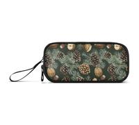 Reiacy Chestnuts and Pines Pencil Case Big Capacity Pencil Pouch with Zipper Compartments Stationery Pencil Bag for Kids Teen School