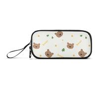 Reiacy Cute Little Cartoon Bears Pencil Case Big Capacity Pencil Pouch with Zipper Compartments Stationery Pencil Bag for Kids Teen School