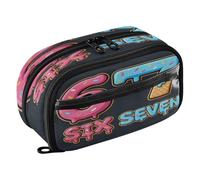 Reiacy Delicious Ice Cream Six Seven Pencil Case, Waterproof Zipper Pen Bag Pouch Organizer with PE Divider Large Capacity Stationery Storage for School Office