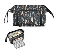 Reiacy Dreamy Catchers Large Pencil Case, Big Capacity Pencils Pouch with Handle, Pen Bag for Girls Boys Women, Ideal for Travel School Office Gift