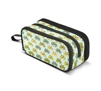 Reiacy Funny Frogs Pencil Case for Boys Girls, Large Capacity Pen Bag 3 Compartment Pencil Pouch Stationery Organizer Marker Case for School Office Work