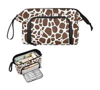 Reiacy Giraffe Skin Pattern Large Pencil Case, Big Capacity Pencils Pouch with Handle, Pen Bag for Girls Boys Women, Ideal for Travel School Office Gift