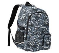 Reiacy Large Group Of Suspicious Looking Raccoons School Backpack for Kids, Large Capacity Bookbag Laptop Bag Travel Backpack for Middle School College