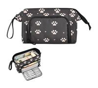 Reiacy Little Cats Paws Large Pencil Case, Big Capacity Pencils Pouch with Handle, Pen Bag for Girls Boys Women, Ideal for Travel School Office Gift