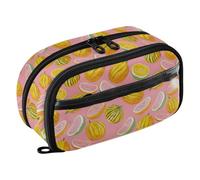 Reiacy Melons Pencil Case, Waterproof Zipper Pen Bag Pouch Organizer with PE Divider Large Capacity Stationery Storage for School Office