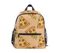 Reiacy Pizza Yellow Pattern Kids Small School Backpack, Toddler Preschool Shoulder Bookbag Kindergarten School Bag Casual Daypack