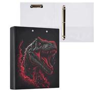 Reiacy Ring Binder, Dinosaur Roar Rex 3 Ring A4 Binders with Clip Hold 200 Sheets, Large D-Ring File Organizer for Home School Office Supplies