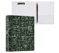 Reiacy Ring Binder, Math Notes Blackboard 3 Ring A4 Binders with Clip Hold 200 Sheets, Large D-Ring File Organizer for Home School Office Supplies
