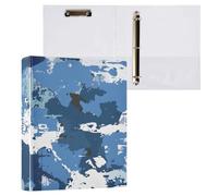 Reiacy Ring Binder, Sea Graffiti Camouflage 3 Ring A4 Binders with Clip Hold 200 Sheets, Large D-Ring File Organizer for Home School Office Supplies