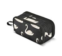 Reiacy White Swans Pencil Case for Boys Girls, Large Capacity Pen Bag 3 Compartment Pencil Pouch Stationery Organizer Marker Case for School Office Work