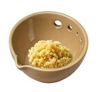 Reibschale - Mit kleinem 5-Loch-Ablauf Design | Knoblauchmühle und schäler Schüssel | Für Mangold Grünkohl Küche Backen Kochen, Manueller Küchenhelfer