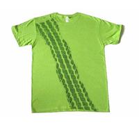 Reifenspur T-Shirt Road Print Men's Bremsspur Tyre T-Shirt Car Green