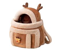 REIFOR Cat Carrier Dog Carrier Pet Carrier Winter Pet Backpack Travel Bag For Cat Dog Portable Cage Dog Carrying Pet Bag Pet Carrier Dog Travel Bag(Bruin,11.02 * 8.27 * 14.17in)