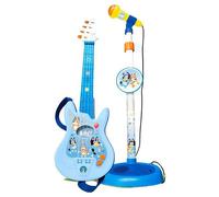 Reig Musicales Guitar And With Extendable Foot Bluey Adjustable Height 60x30x17 Cm Microphone Blue