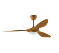 reiga 132cm Modern Ceiling Fan with LED Light, Smart APP & Remote Control, Timer Function, Quiet Reversible DC Motor, Maple Wood Effect Blades