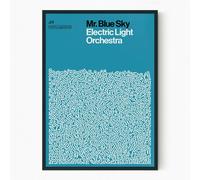 Reign&Hail Mr Blue Sky - ELO - A3 - Black