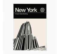 Reign&Hail New York - Graphic Travel Poster - A1 - Black - No Frame