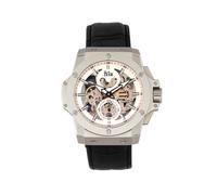 Reign Men's Commodus Automatic Skeleton Leather-Band Watch in White Reign White One Size