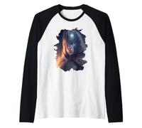 Reign of Ice the Queen of Darkness Fantasy Raglan Baseball Tee