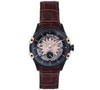 Solstice Automatic Semi-Skeleton Watch - Dark Brown/Rose Gold Reign Rose Gold One Size