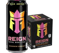 Reign Total Body Fuel, Reignbow Sherbet, Performance Energy Drink, 16 fl oz, 4 Pack