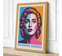 Reigning Queens Pop Art Canvas Wall Art Print 30x20 Inch (76 x 51 cm)