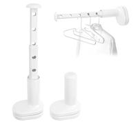 ReignSword 2 Pack Foldable Travel Hangers, Clothes Drying Rack for Bathroom, Bedroom and Cabinet, Wall Mounted Clothes Drying Rack (White)