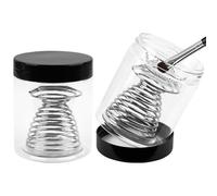 ReignSword 2 Pack Paint Brush Washer, Brush Cleaner Cup with Removable Spring Coil for Acrylic, Oil, Watercolor Painting, Artist Cleaning Tool Container