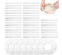 ReignSword 200 Pcs Disposable Banneton Bread Proofing Basket Liner, Non Stick Dough Bowl Cover, Elastic Plastic Food Wraps for Rising Sourdough Supplies and Freshness Preservation