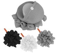 ReignSword 3 Pack Exfoliating Bath Sponges Soap Saver Bags, Dual-Use Mesh Soap Pouch with Hanging Loop, Foaming Soap Holder for Travel & Home Bathing (Multicolor)
