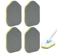 ReignSword 4 Pcs Shower Tub Tile Scrubber Brush Refill Pads, Gray