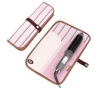 ReignSword Foldable Hair Tools Travel Bag, Portable Flat Iron Case for Travel and Home, Hot Tools Organizer for Hair Straighteners, Curling Irons, Flat Irons (Pink)