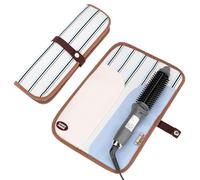 ReignSword Foldable Hair Tools Travel Bag, Portable Flat Iron Case for Travel and Home, Hot Tools Organizer for Hair Straighteners, Curling Irons, Flat Irons (Blue)