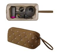ReignSword Hair Tools Travel Bag Compatible with Shark FlexStyle, Dyson Airwrap, Revlon Hairdryer Case, Hair Styling Accessories Storage Waterproof Organizer (Caramel)