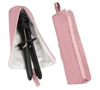 ReignSword Hair Tools Travel Bag, Heat Resistant Hot Iron Holder, Portable Hot Iron Mat for Curling Iron, Flat Iron, Hair Straightener (Pink)