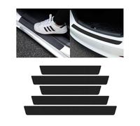 REIJAX 5pcs Car Door Sill Protector for Toyota 4Runner 7seats 2010-2019, Carbon Fiber Kick Plates, Threshold/Rear Bumper Guard Anti-Scratch Protection Sticker