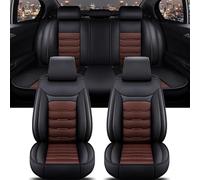 REIJAX Car Leather Seat Covers Full Set for Mercedes-Benz C class Wagon 2010-2023, Car Seat Protectors Front and Back Car Seat Accessories for Most Vehicles,A/BLACKCOFFEE