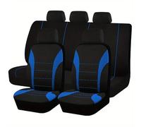 REIJAX Car Seat Covers Full Set for Ford Kuga ST line 2009-2020, Breathable Polyester Mesh Cloth Car Seat Cover Sets with Airbag Compatible Protector,F/Blue