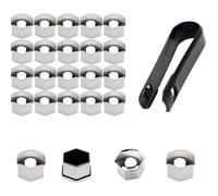 REIJAX Car Wheel Nut Caps, For Land Rover Freelander Discovery Freelander 2 20Pcs Wheel Nut Covers Anti-theft Hexagonal Tire Nut Covers Decorate Accessories,A/Silver-21MM