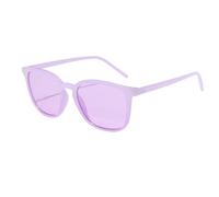 REIJXYEY Square Frame Sunglasses, Purple Tinted Lenses, Frosted Frame | Wayfarer Style, Monochrome Design, Lightweight Frame, Unisex, Casual Wear