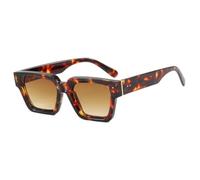 REIJXYEY Square Oversized Eyeglasses Frame, Black Marble Pattern | Bold Thick Frame, Clear Lens, Gold-Tone Accents, Unisex Style, Retro Design