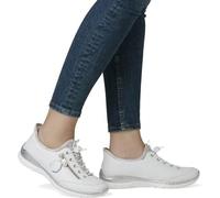 Rieker White Elasticated Shoes for Ladies | Ready2Go | Rieker L32F1-80 Colour: White, Size: EU 37 / UK 4