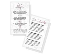 Reiki Aftercare and FAQ Client Cards | 50 Pack | 2 x 3.5” Business Cards for Practitioners to give After Session Marble Pink Mauve Bodice Spiritual Chakra Massage Therapy What to Expect from Reiki