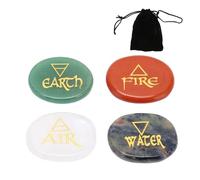 Reiki Balancing Stones Finely Polished Palm Size Assorted Colors Reiki Healing Crystals for Meditation Purification 4pcs