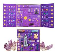 Reiki Crystal Halloween Countdown Gift Box, The Magic of Healing and Energy Transfer, 2025 Halloween Advent Calendar Crystals & Healing Stones, Contains 24 Gifts, 24 Days Advent Calendar Gift