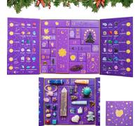 Reiki Crystal Halloween Countdown Gift Box,The Magic of Healing and Energy Transfer,24 Boxes Gemstone Countdown Calendar,Positive Energy Gem Dig Kit,Christmas Advent Calendar,Adults Women Gifts (E)