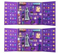 Reiki Crystal Halloween Countdown Gift Box, The Magic of Healing and Energy Transfer, Crystals & Healing Stones Advent Calendar Set, Halloween Advent Calendar 2025 Contains 24 Gifts (2pcs)