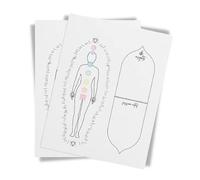 Reiki Distant Session Chakra Healing Board | Physical Printed 8.5" x 11" inches Crystal Healing Meditation Pack of 50