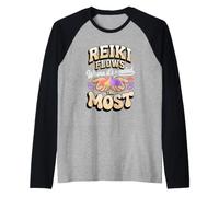 Reiki Flows Where It's Needed the Most Reiki Energy Healing Raglan Baseball Tee